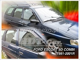 Deflektory - protiprievanové plexi Ford Escort Combi 5D 1990 - 2001 (+zadné)