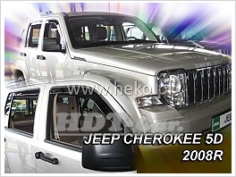 Deflektory - protiprievanové plexi Jeep Cherokee 5D 2008 - 2014