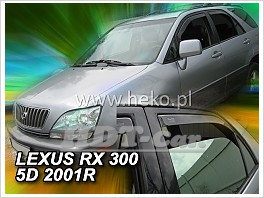 Deflektory - protiprievanové plexi Lexus RX300 5D od 2009 USA (+zadné)