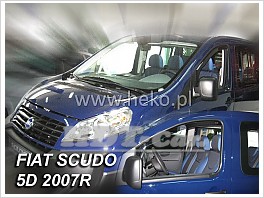Deflektory - Protiprievanové plexi Peugeot Expert 2007 - 2016