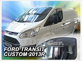 Deflektory - protiprievanové plexi Ford Transit / Custom Tourneo od 2012