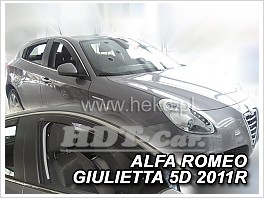 Deflektory - protiprievanové plexi Alfa Romeo Giulietta od 2010