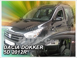 Deflektory - protiprievanové plexi Dacia Dokker 5D od 2012