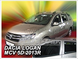 Deflektory - protiprievanové plexi Dacia Logan MCV 5D 2013 - 2020 (+zadné)