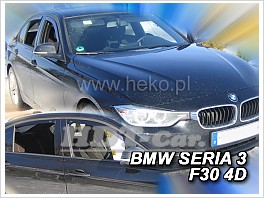 Deflektory - protiprievanové plexi BMW 3 F30 4D 2012 - 2019 (+zadné)