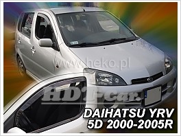 Deflektory - protiprievanové plexi Daihatsu YRV 5D 2000 - 2005