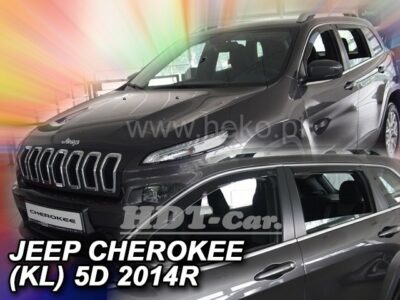 Deflektory - protiprievanové plexi Jeep Cherokee 5D od 2014 (+zadné)