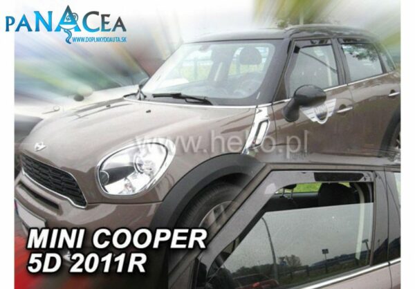 Deflektory - protiprievanové plexi BMW Mini Cooper 5D 2011 - 2014
