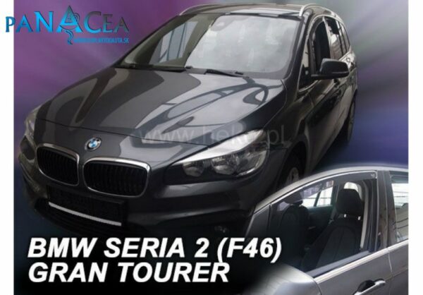 Deflektory - protiprievanové plexi BMW 2 Gran Tourer (F46) 5D od 2015 (+zadné)