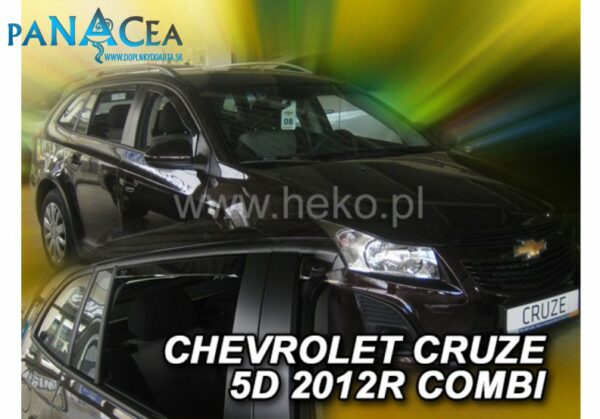 Deflektory - protiprievanové plexi Chevrolet Cruze Combi od 2012 (+zadné)