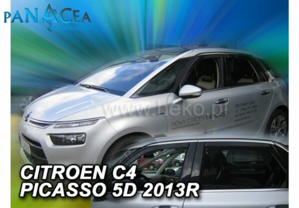 Deflektory - protiprievanové plexi Citroen C4 Picasso 5D od 2013 (+zadné)