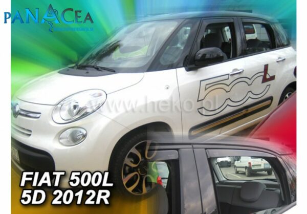 Deflektory - protiprievanové plexi Fiat 500L 5D od 2012 (+zadné)
