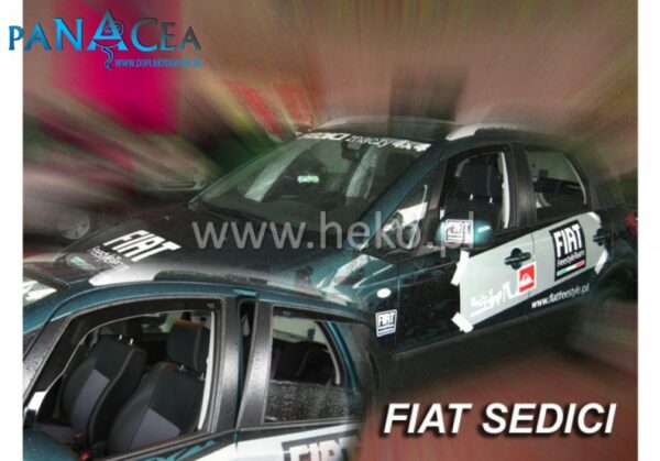 Deflektory - protiprievanové plexi Fiat Sedici 5D od 2007