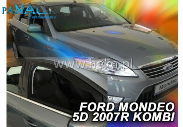 Deflektory - protiprievanové plexi Ford Mondeo Combi 5D 2007 - 2015 (+ zadné)