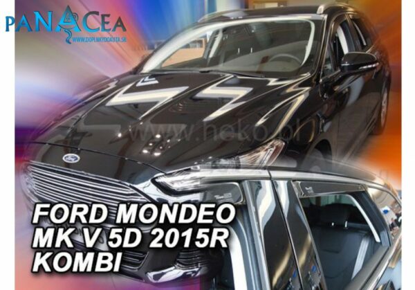 Deflektory - protiprievanové plexi Ford Mondeo Combi 5D od 2015 (+zadné)