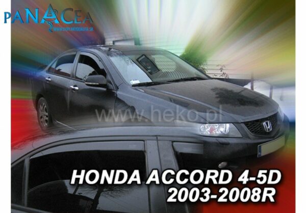 Deflektory - protiprievanové plexi Honda Accord 4D 2003 - 2008 (+zadné) Sedan