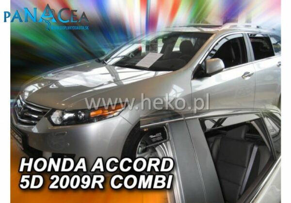 Deflektory - protiprievanové plexi Honda Accord Combi 4D od 2009 (+zadné)