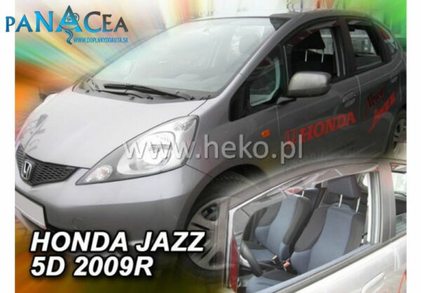 Deflektory - protiprievanové plexi Honda Jazz 5D 2009 - 2014