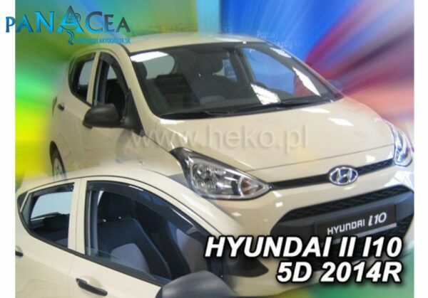 Deflektory - protiprievanové plexi Hyundai i10 5D 2014 - 2019 (+zadné)