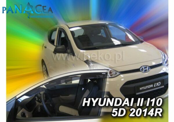 Deflektory - protiprievanové plexi Hyundai i10 5D 2014 - 2019