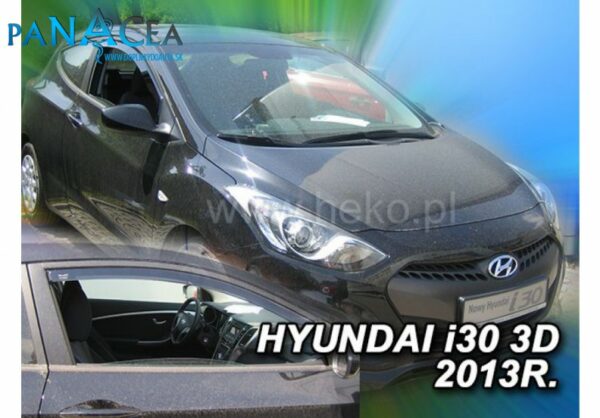 Deflektory - protiprievanové plexi Hyundai i30 3D 2013 - 2019