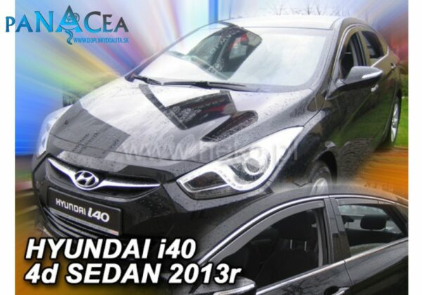 Deflektory - protiprievanové plexi Hyundai i40 Sedan 4D od 2011 (+zadné)