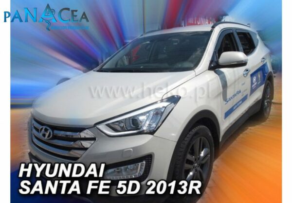 Deflektory - protiprievanové plexi Hyundai Santa FE 5D 2012 - 2018 (+zadné)