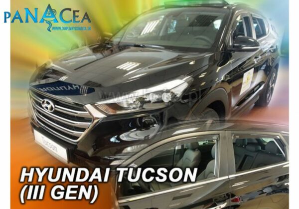 Deflektory - protiprievanové plexi Hyundai Tucson 5D 2015 - 2020 zadné)