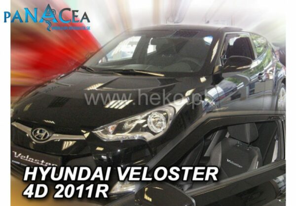 Deflektory - protiprievanové plexi Hyundai Veloster 4D od 2011
