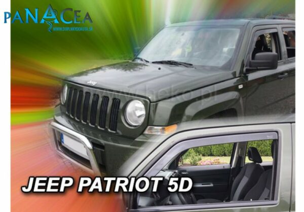 Deflektory - protiprievanové plexi Jeep Patriot 5D od 2006