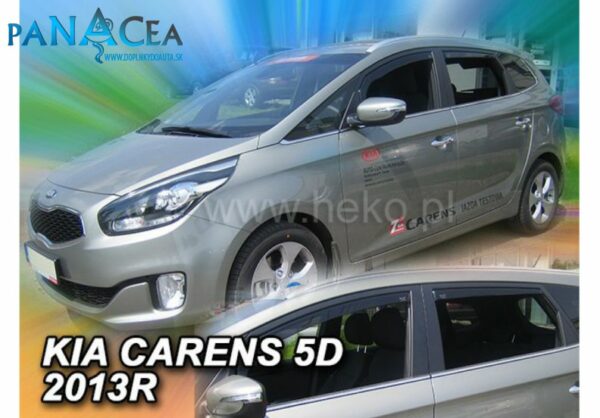 Deflektory - protiprievanové plexi Kia Carens IV 5D od 2013 (+zadné)