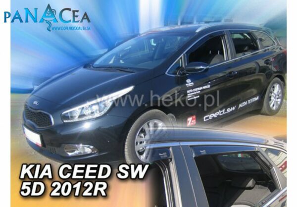 Deflektory - protiprievanové plexi Kia Cee´d 5D Combi 2012 - 2018 (+zadné)