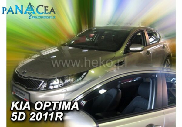 Deflektory - protiprievanové plexi Kia Optima 5D 2010 - 2015