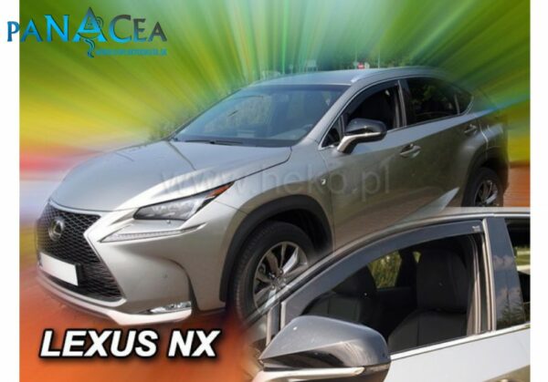 Deflektory - protiprievanové plexi Lexus NX 5D od 2014