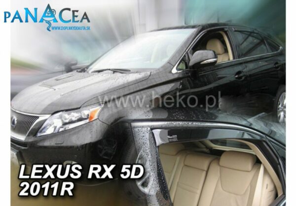 Deflektory - protiprievanové plexi Lexus RX AL10 5D od 2010 (+zadné)