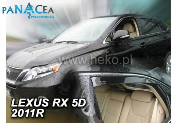 Deflektory - protiprievanové plexi Lexus RX AL10 od 2010