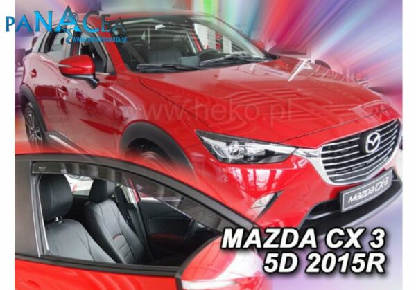 Deflektory - protiprievanové plexi Mazda CX-3 5D od 2015