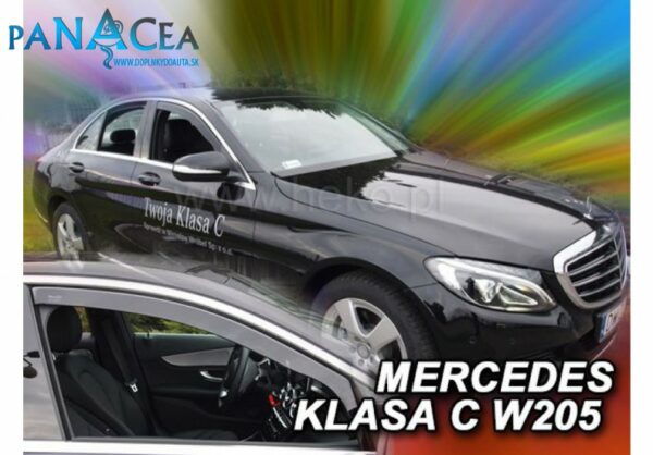 Deflektory - protiprievanové plexi Mercedes C W205 Sedan Combi 2014 - 2021