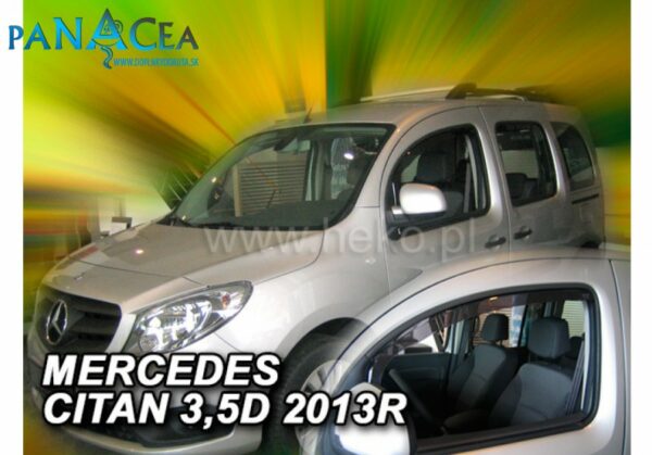 Deflektory - protiprievanové plexi Mercedes Citan W415 od 2012