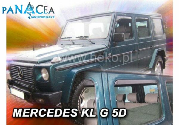 Deflektory - protiprievanové plexi Mercedes G W463 1990 - 2018 (+zadné)