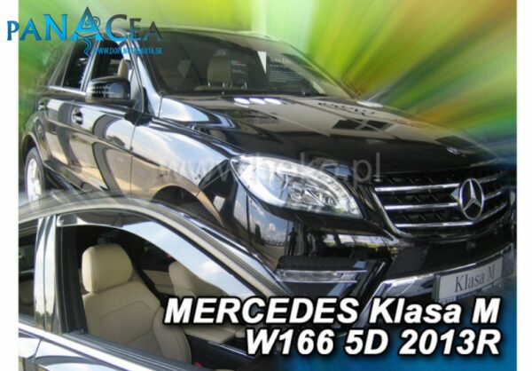 Deflektory - protiprievanové plexi Mercedes ML W166 2011 - 2019