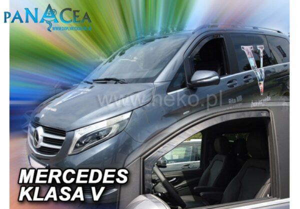 Deflektory - protiprievanové plexi Mercedes Vito W447 od 2014