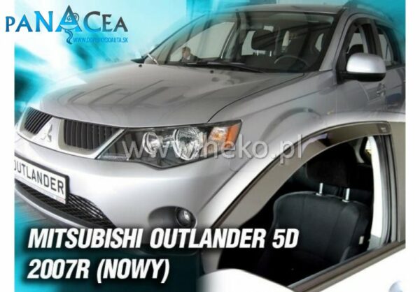 Deflektory - protiprievanové plexi Mitsubishi Outlander 5D 2007 - 2012