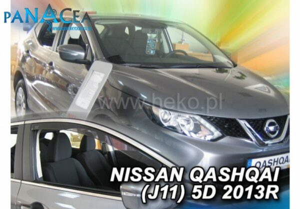Deflektory - Protiprievanové plexi Nissan Qashqai 5D 2013 - 2021