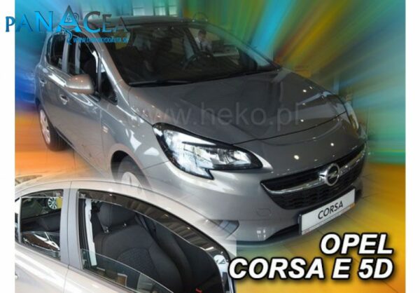 Deflektory - Protiprievanové plexi Opel Corsa E 5D 2014 - 2019 (+zadné)
