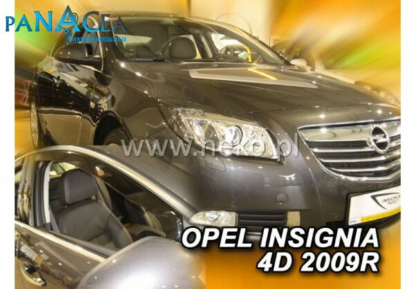 Deflektory - Protiprievanové plexi Opel Insignia 4D 2009 - 2017