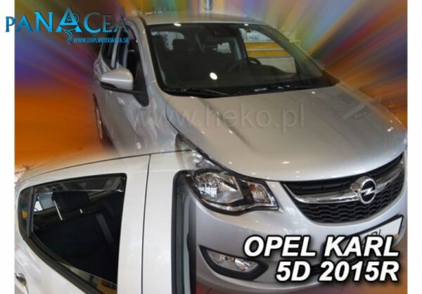 Deflektory - protiprievanové plexi Opel Karl 5D od 2015 (+zadné)