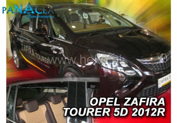 Deflektory - protiprievanové plexi Opel Zafira C Tourer 5D 2012 - 2019 (+zadné)