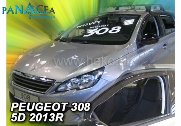 Deflektory - Protiprievanové plexi Peugeot 308 II 5D 2013 - 2021