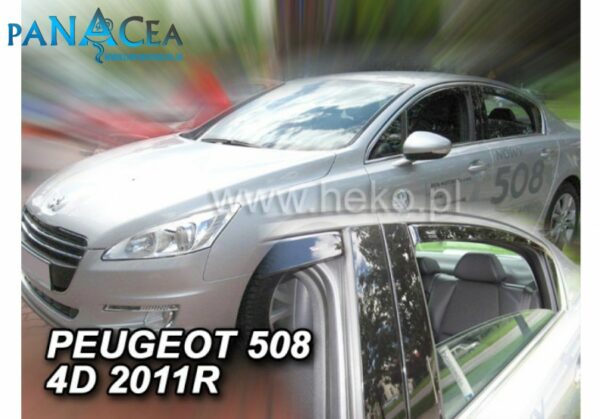 Deflektory - protiprievanové plexi Peugeot 508 Sedan od 2011 (+zadné)